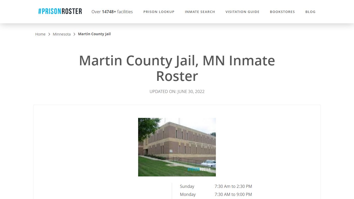 Martin County Jail, MN Inmate Roster